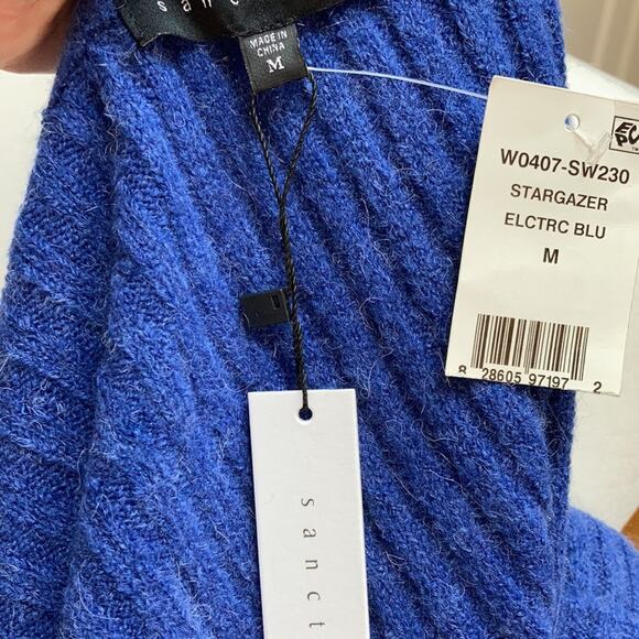 NWT Sanctuary Electric Blue Sweater Sz M - Picture 7 of 8